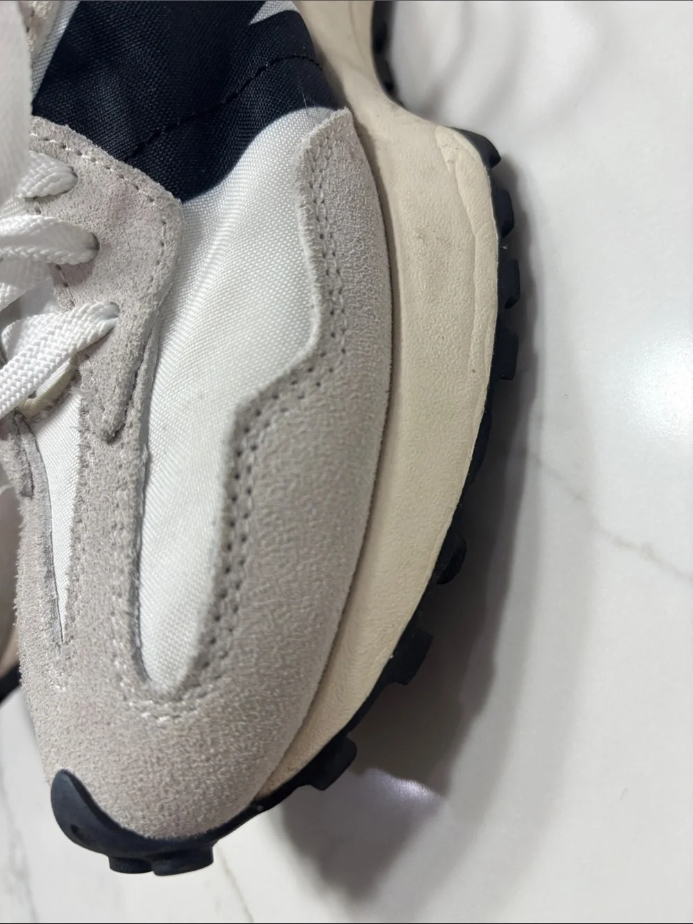 New Balance Women's White, Cream & Black Retro-Runner Sneakers